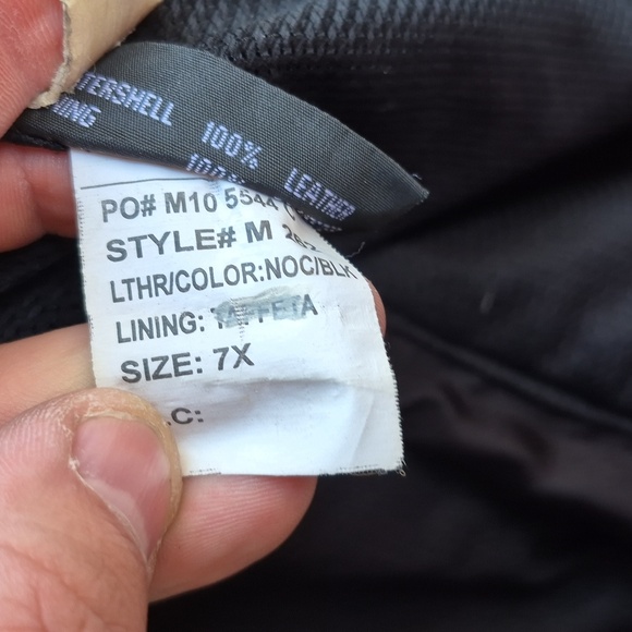 FIRST Classics Leather Gear Motorcycle Moto Black Mens 7XL Zip Jacket RARE SIZE - Picture 13 of 14